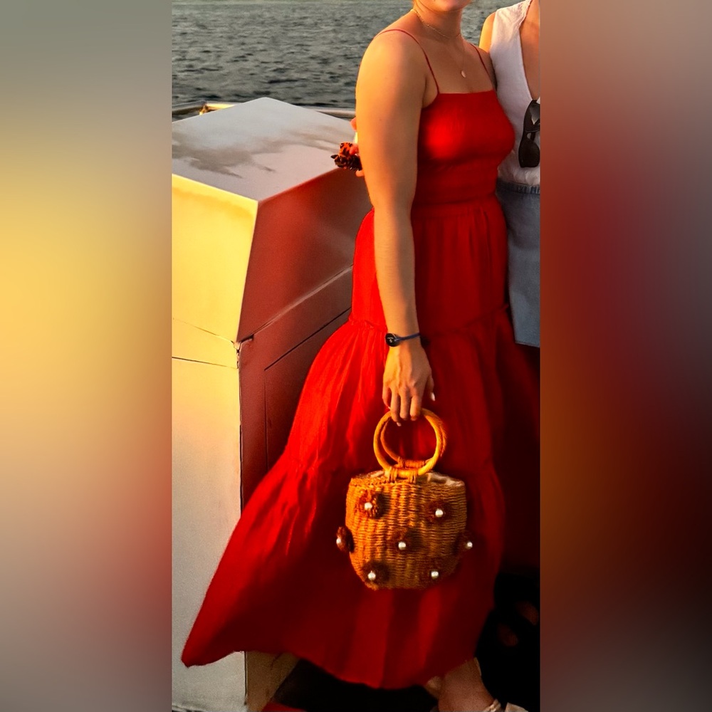 Red Maxi Two Piece (shirt + skirt)